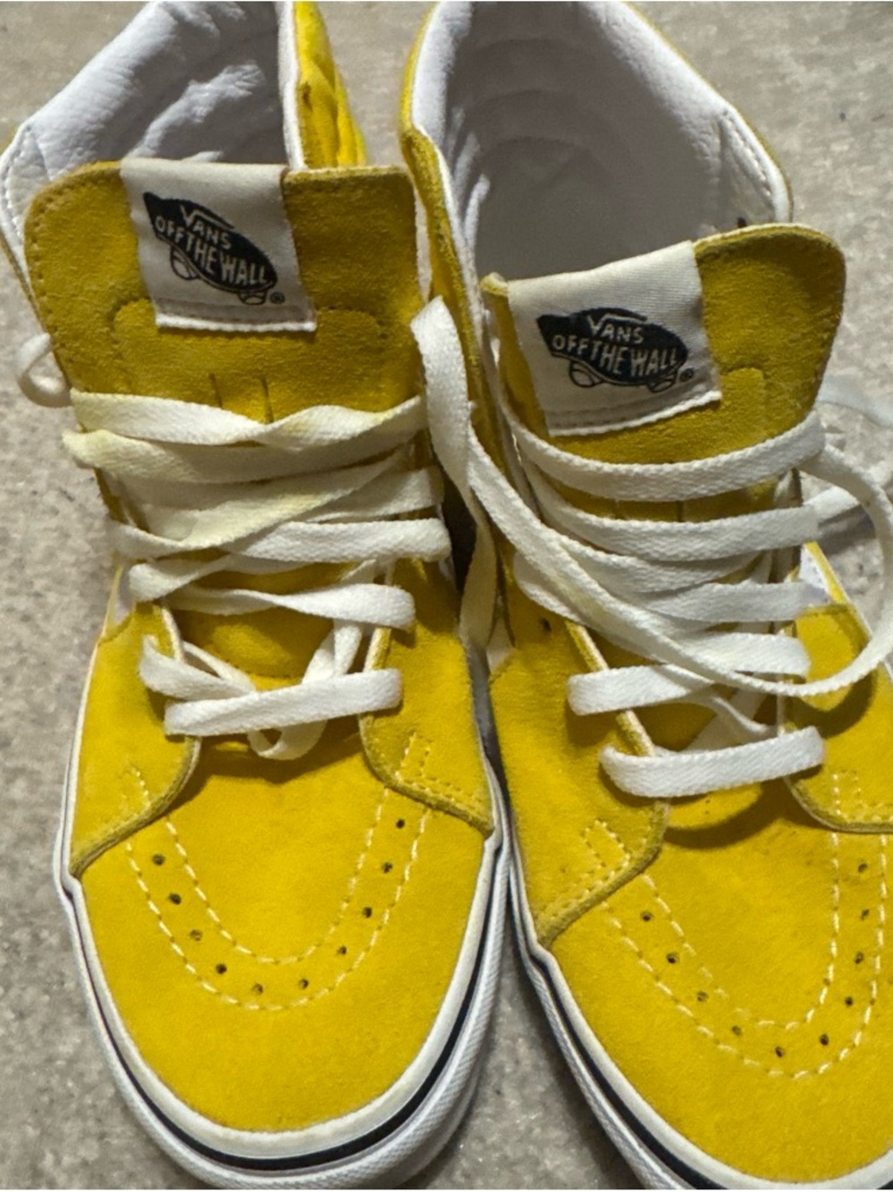 Vans Yellow High-Top Suede Sneakers